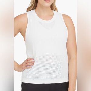 Women's White Sleeveless Top